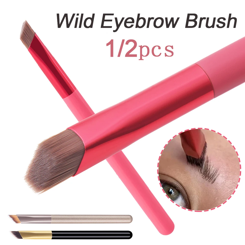 Multi-Function Eyebrow Brush,Square Angled Eyebrow Brush,Professional  Eyebrow Brush Three-Dimensional Concealer Makeup Brush Angled Eyebrow  Hairline Brush (3Pcs) 