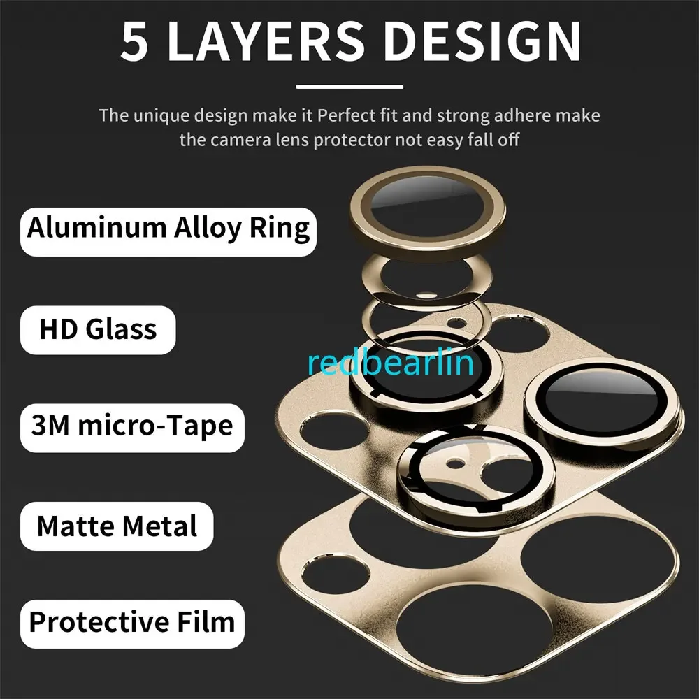 50pcs Full Cover Camera Lens Protector on For iPhone 14 15 Pro Max Tempered Glass For iPhone 11 12 13 Pro Max Camera Protector