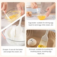 Ensemble de cuisson en Silicone, spatule à crème pour gâteaux, grattoir, fouet à œufs domestique, brosse à huile pour Barbecue, Gadget, fournitures de cuisine 2