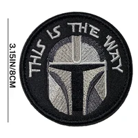 2Pcs “This is The Way” Full Helmet Embroidered Patch – Tactical Hook & Loop Fastener Morale Badge for Backpacks, Jackets & Gear - Image 4