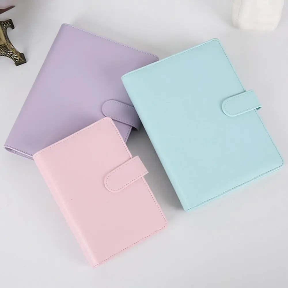 

Agenda Notebook Diary Journal Faux Leather Button Snap On Planner Book Cover