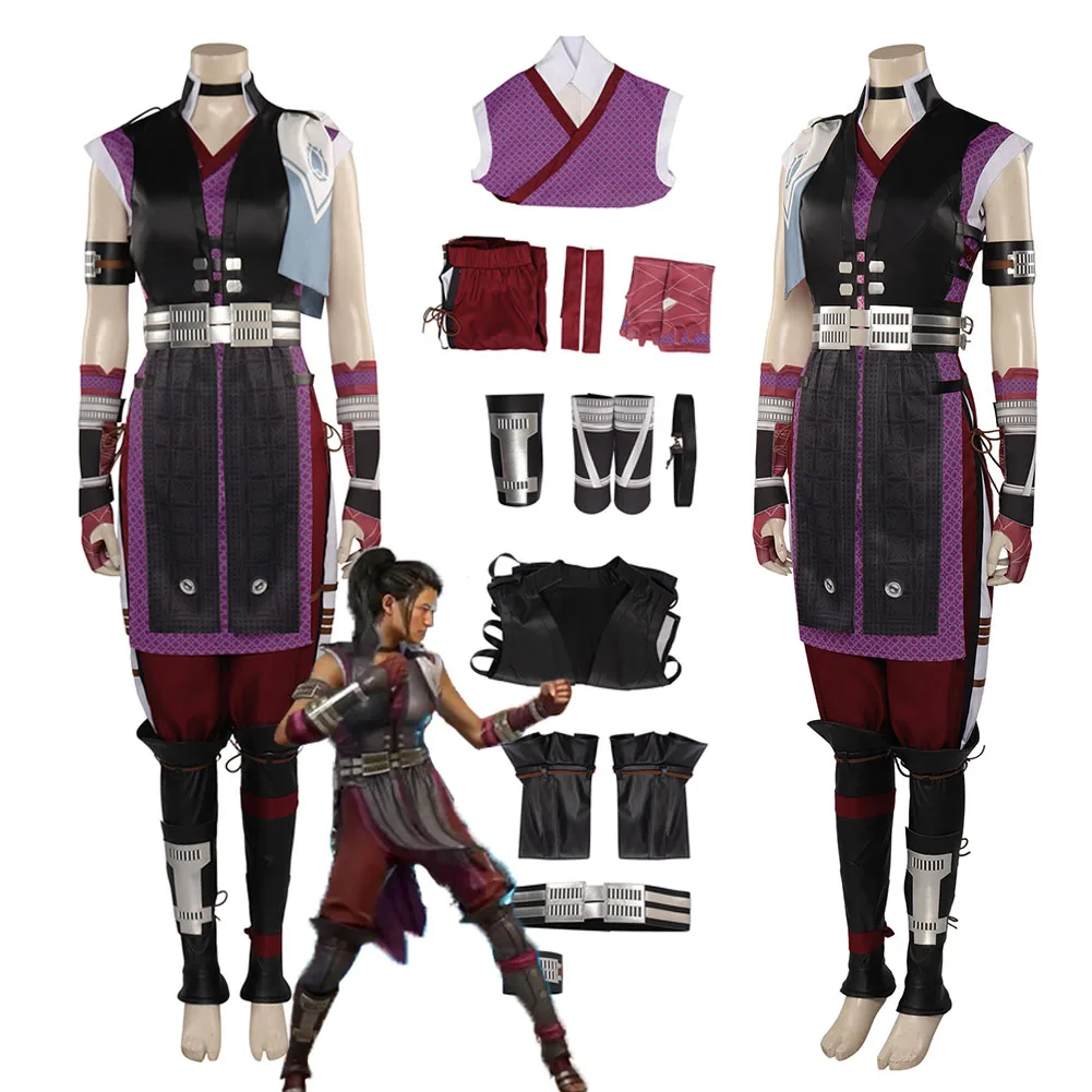 

Костюм для косплея по мотивам игры Mortal Cos Kombat Li Mei, женское платье для взрослых, брюки, Маскировочный наряд, костюм для Хэллоуина, карнавала, ролевых игр
