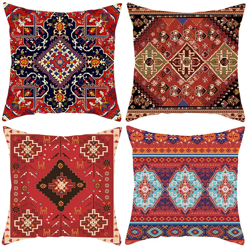 

Mandala Vintage Bohemia Pillowcase Abstract Geometry Flower Cushion Cover 45x45 Elegant Pillow Cover Luxury Decor Bedroom J3074