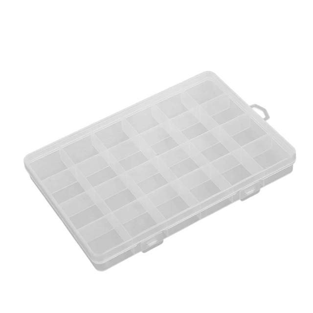 Transparent 24 Grids Plastic Organizer Box with Dividers for