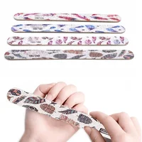 Lot de 50 Limes à Ongles en Bois Imprimées, Ponceuses 100/180/240, Multi-Designs, Lavables, Robustes et Épaisses 6