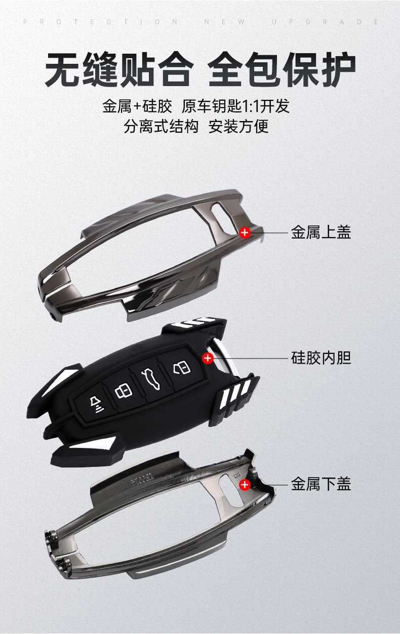 Nuova copertura della cassa della chiave a distanza dell'automobile della lega Shell per Great Wall Haval Hover H6 H7 H4 H9 F5 F7 H2S supporto della protezione accessori senza chiave - S29f0f79a1c3d4fe781c1928376c77971w