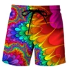 Classic Vertigo Pattern 3D Print Beach Short Pants Mens Rainbow Shorts Swim Trunks Kid Summer Board Shorts Funny  Mens Clothing  1