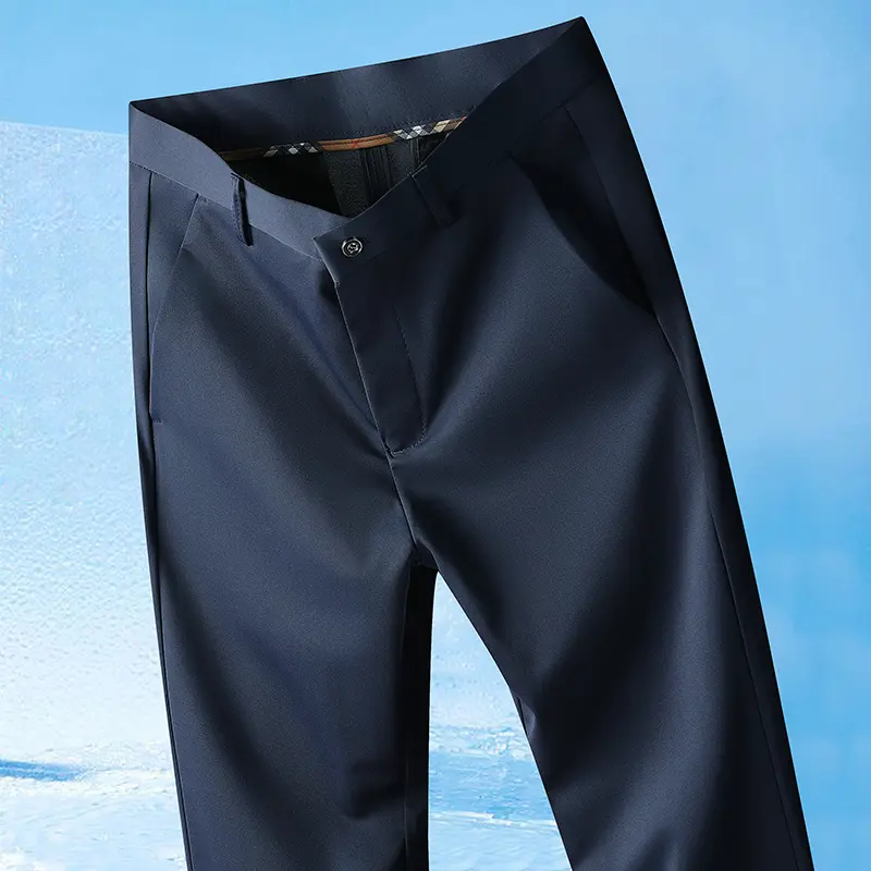 29-42 Men's Summer Pants Thin Straight Stretch Casual Pants with No Trace No Ironing Fabric Silky and Cool Feeling - Image 8