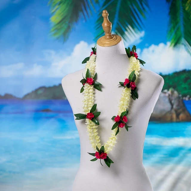 Graduation Party Flower Necklace 50pcs/lot KN-hl009 110CM Artificial Velvet  Plumeria Lei Hawaii Sun Beach Party Wreath Swag - AliExpress