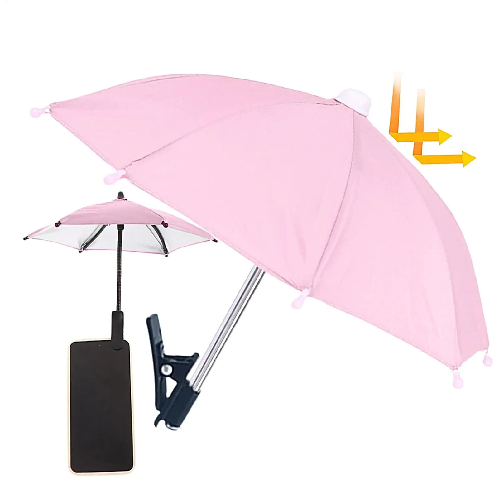 Supporto per cellulare con clip per ombrello, protezione solare anti-riflesso per esterni, copertura anti-UV - Image 4