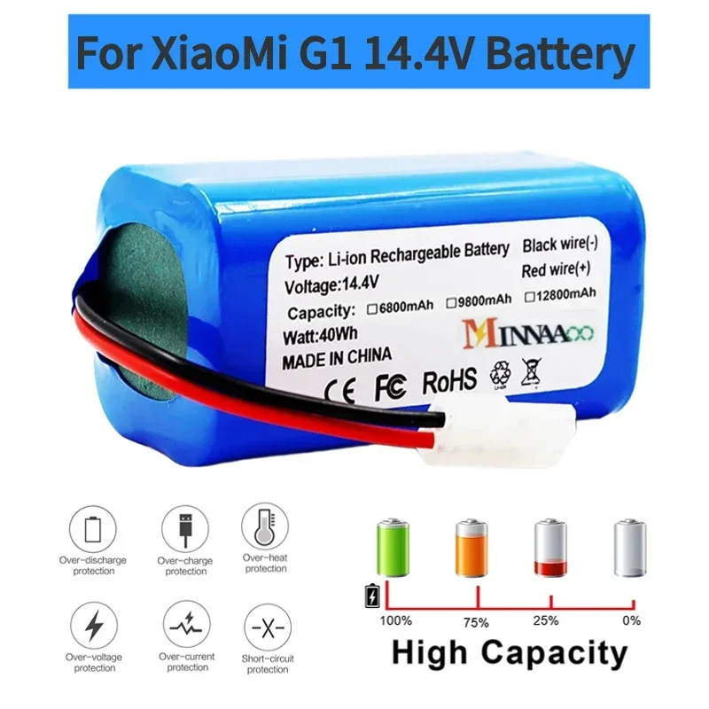 

Сменная литиевая батарея для робота XIAOMI MIJIA Mi Essential G1 MJSTG1, SKV4136GL H18650CH R30 R35
