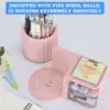 Rotating Office Desk Organizers and Accessories with 2 Drawer, Pencil Holder for Desk, Office Home Art Supplies 5