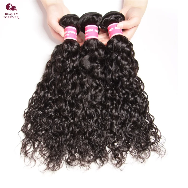 

Beauty Forever Brazilian Water Wave Human Hair Bundles 12A Thick Top to End Unprocessed Virgin Human Hair Weave 3 / 4 Bundles