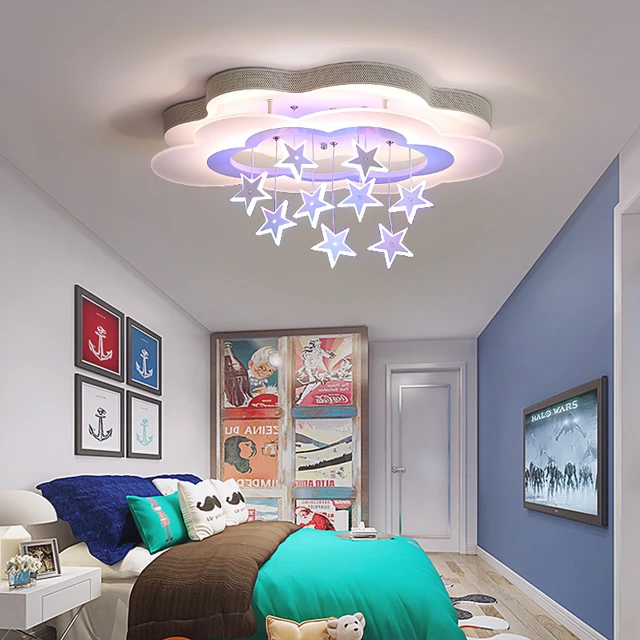 Lámpara de techo para habitación de niños, luz de nube de estrellas,  Princesa, dormitorio, sala de estar, estudio - AliExpress