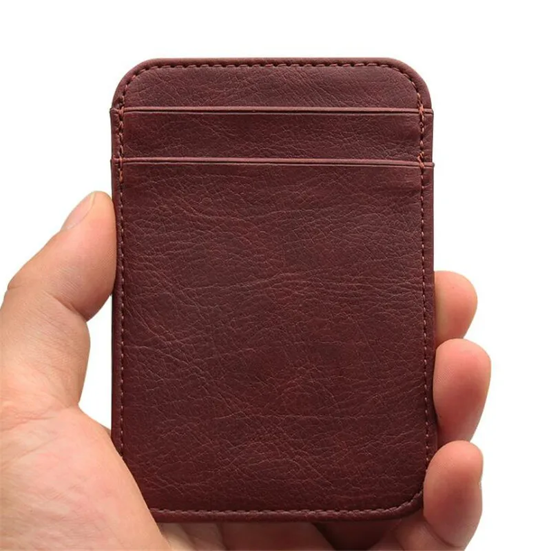 Vintage Men's Slim Leather Card Holder Wallet