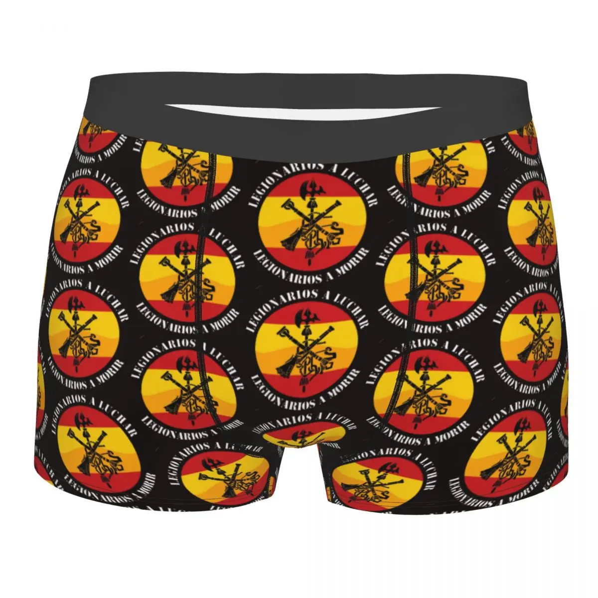 Circular logo Men Boxer Briefs Spanish Legion Highly Breathable Underwear High Quality Print Shorts Birthday Gifts