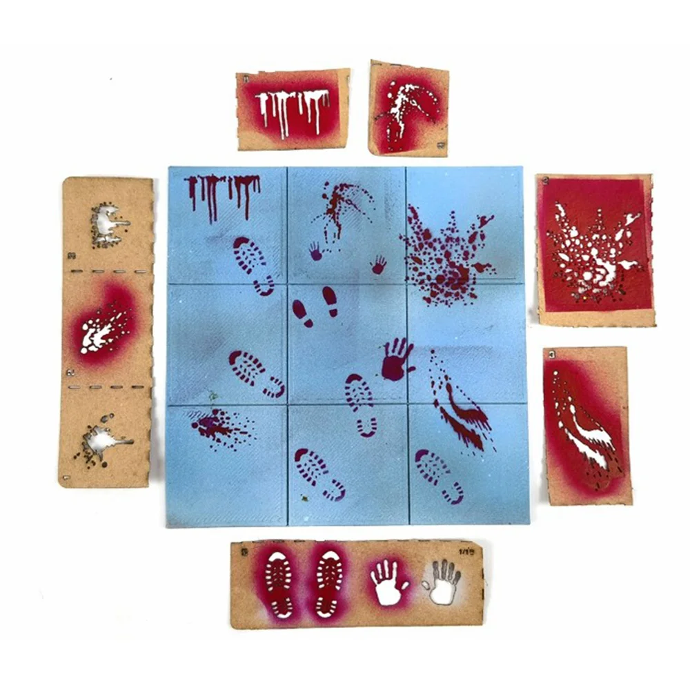 Military Model Accessories Tools Corrosion Stain Stenciling Template Leakage Spray Paper Diorama Kits 1Pcs 4