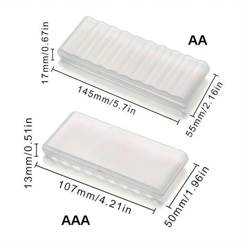 10 Slot Battery Storage Box for AAA/AA Plastic Battery Organizer Accessories