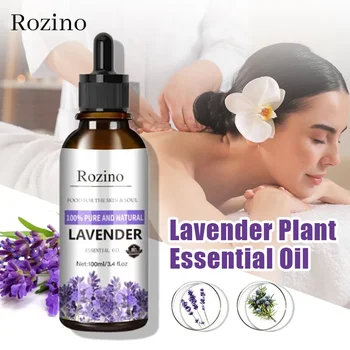 100ml Olio Essenziale di Pianta di Lavanda SPA Idratante Confortevole Calmante Nutriente e Idratante Essenza di Massaggio Nessun Additivo