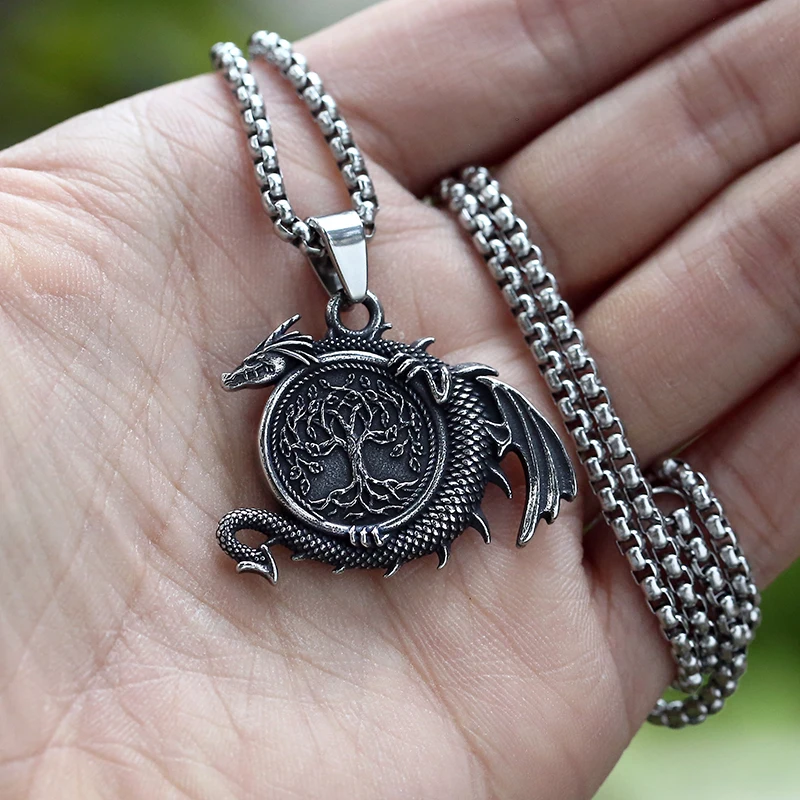 Collana Uomo Teschio In Acciaio Inox, Girocollo Creativo Con Ciondolo Totem, Regalo Originale Per Ragazzi