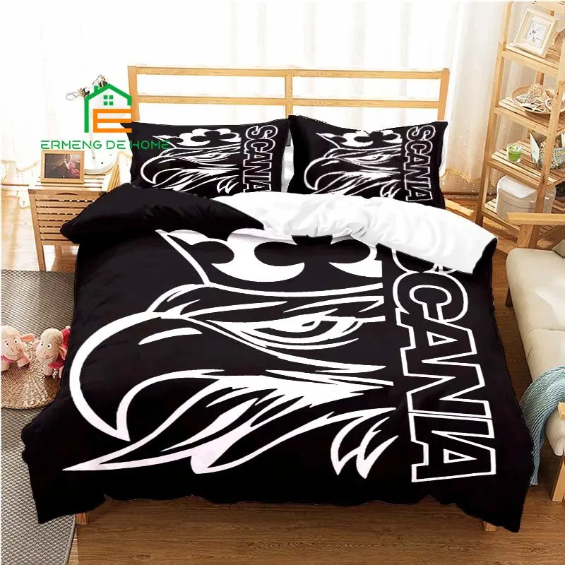 Scania Truck Logo Duvet Cover Set Bedding for Aldult Kids Bed Set Game Quilt Cover Comforter Cover Bedding Set