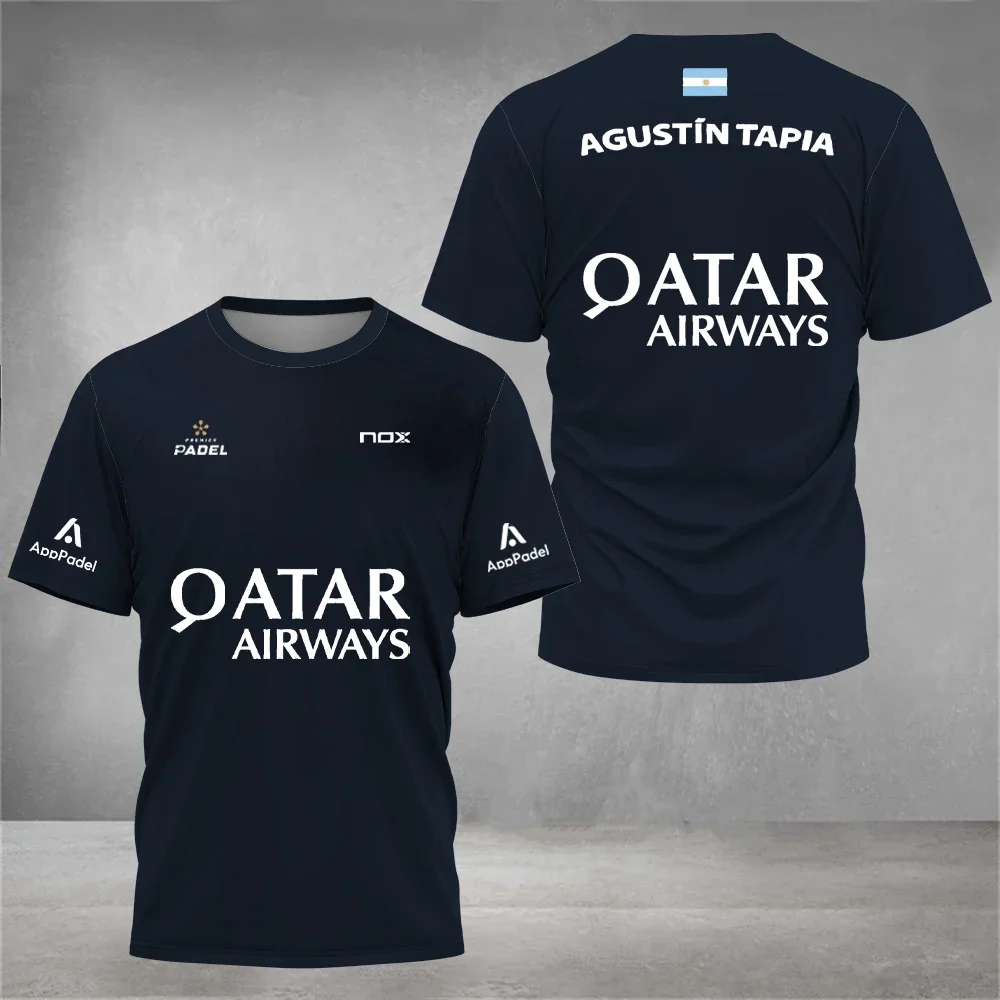 Padel Breathable Short Sleeve Fitness Series Summer 3D Quick Dry Short Sleeve Street Men's Top Padel Sports T-Shirt sport t shirt short sleeve t shirt fitness clothes