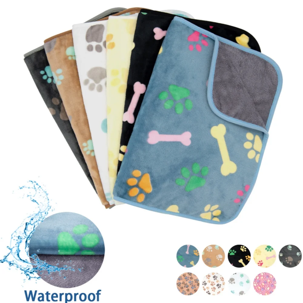 Waterproof Dog Blanket Pet Blanket Warm Breathable Dog Mat Machine Washable Pet Sheet Cat Sofa Cushion Accessories