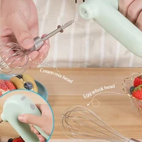 Mélangeurs portables avec 2 têtes de mélange, mélangeur électrique USB, mélangeur alimentaire sans fil, fouets rechargeables, agitateur de pâte, batteur à œufs 4