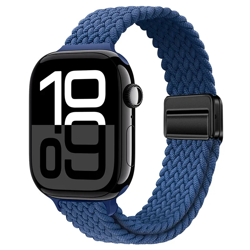 Elegant Braided Nylon Strap for Apple Watch - Slim Design Bracelet Band