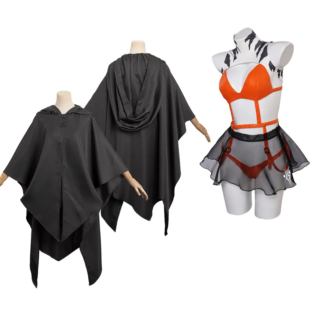 

Female Ahsoka Cosplay Cloak Costume Adult Women Girls Cape Outfits Fantasy Halloween Carnival Role Play Disguise Suit