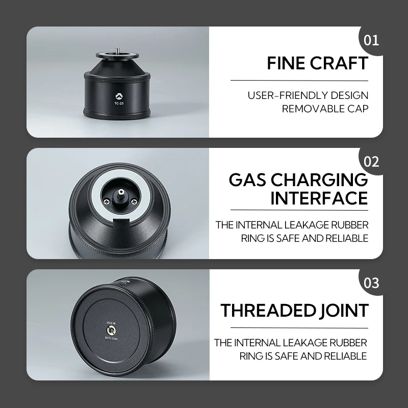 CAMPINGMOON camping outdoor portable refill gas storage container canister camping stove butane propane can gas cartridge