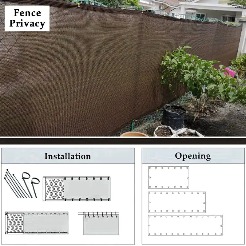 Fence Privacy Screen Net HDPE Sunshade Fabric Courtyard Enclosure Nets  Balcony Sunblock Shade Cloth Terrace Sun Shading Sail