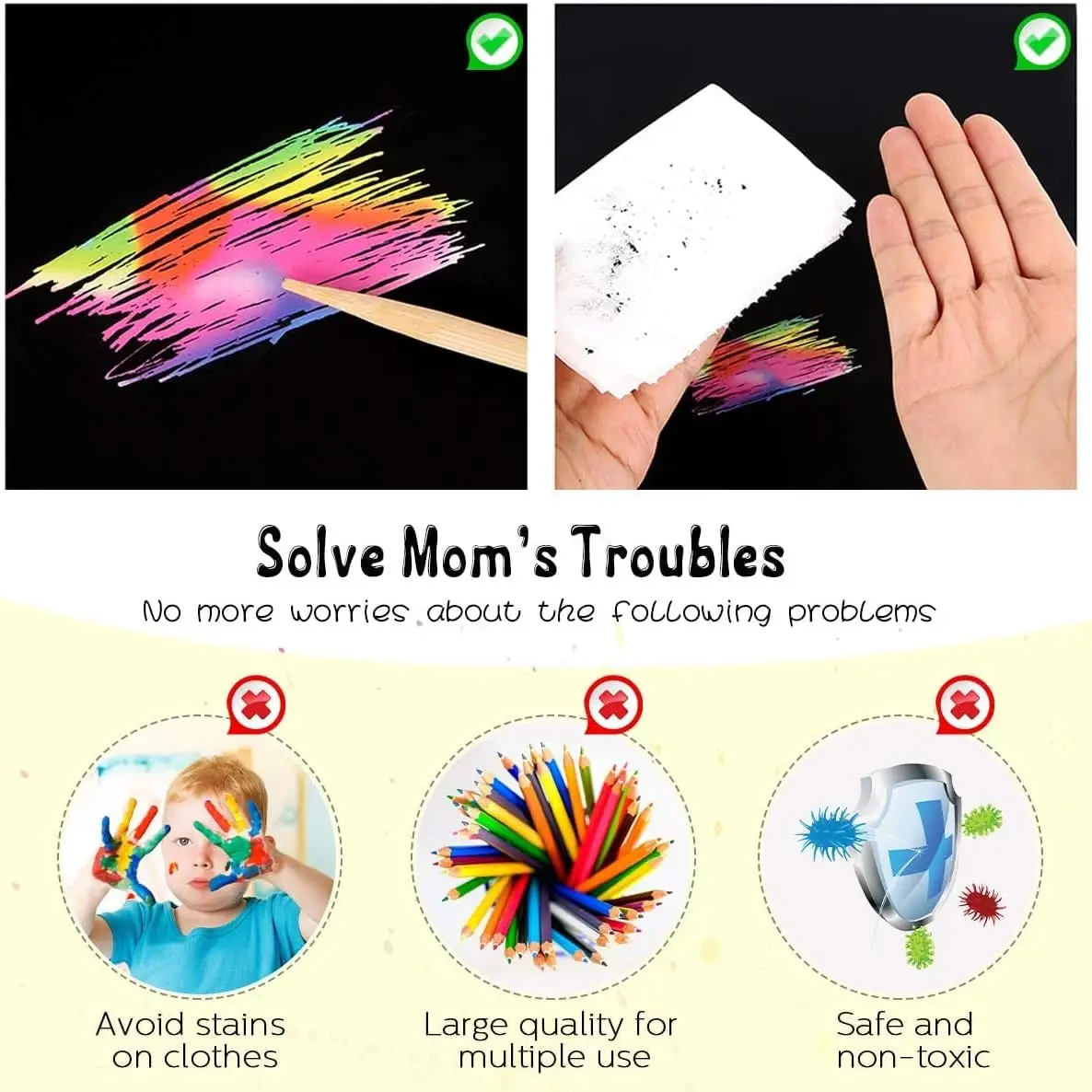 100/5 Piece DIY Rainbow Magic Sticky Notes Set Kids Black Scratch Art Craft  Kits Pad Drawing Template Painting Toys - AliExpress