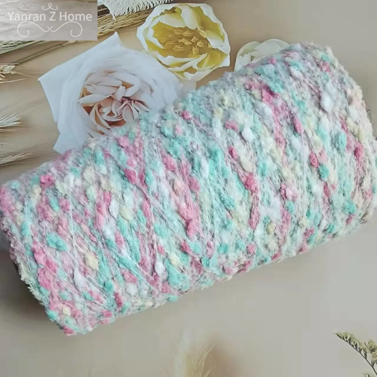 Doudou Line Wiring Colored Polyester Acrylic Blends Feather Fancy Yarn 250G Hand Knitting Garment Fashion Knitting Crochet Yarn