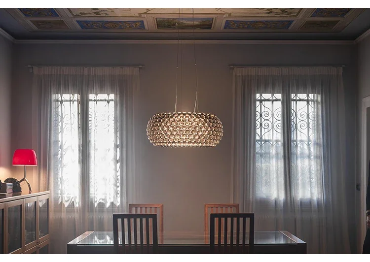 Description Picture 5 of itemArt Acrylic Pendant Light Kitchen Island Restaurant Ceiling Light Living Room Bedroom Chandelier for Home and Decoration Lustre