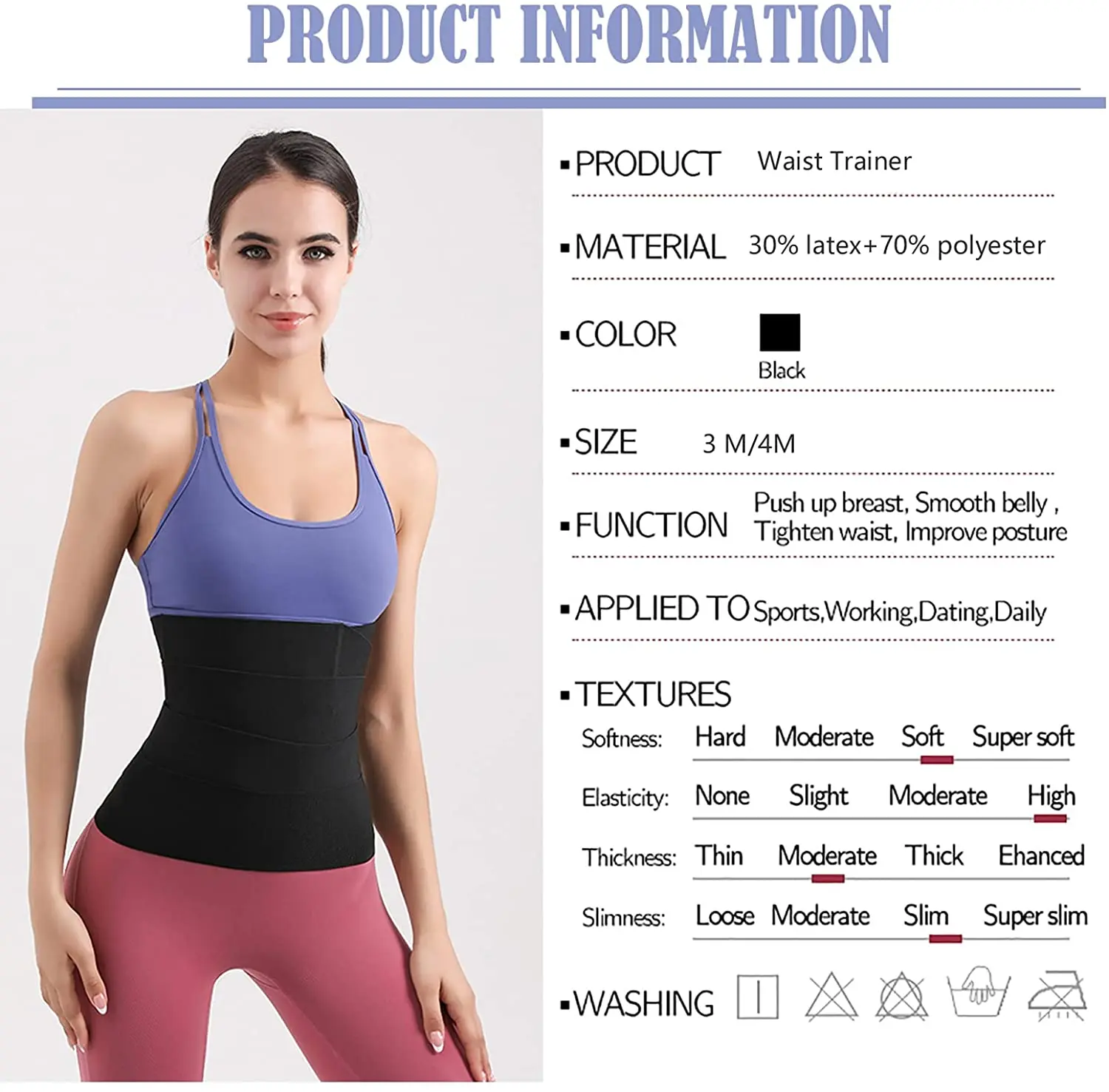 shapewear bodysuit Adjustable Snatch Me Up Bandage Wrap One Size Fit All Elastic Body Tummy Waist Trainer With Strap Loop Trimmer Fitness Belt spanx shapewear