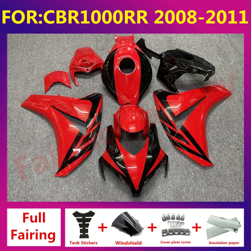 

Motorcycle full Fairing Kit fit For HONDA CBR1000RR CBR 1000RR CBR1000 RR 2008 2009 2010 2011 Bodywork fairings set red black