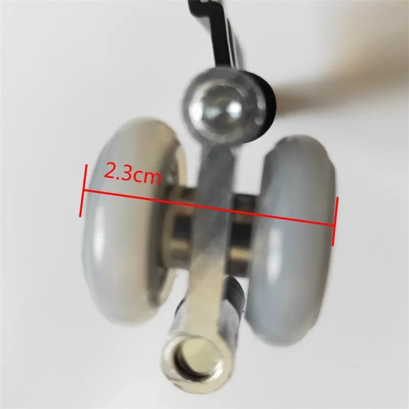 Description Picture 4 of item2pcs Old style bathroom kitchen small folding door crane pulley sliding glass track