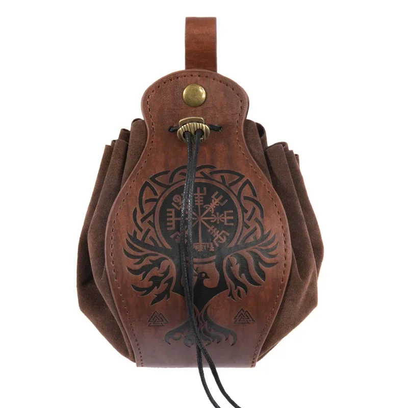 Bolsa De Cuero Para Dados Con Ojo De Dragón – Cordón Ajustable, Forro Suave, Ideal Para Dados, Joyas, Monedas Y Tarjetas (Tamaño 8,5 X 10 Cm)