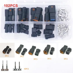 Waterproof Wire Quick Connector Kit with Sealed Plugs and Pins (JST - 102 BOX - B)