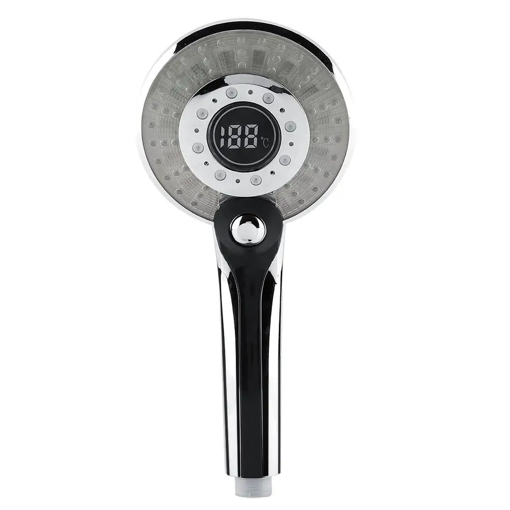 

Handheld Shower Head 3 Colors 3 Spray Modes Digital Temp Control Water Saving Filter
