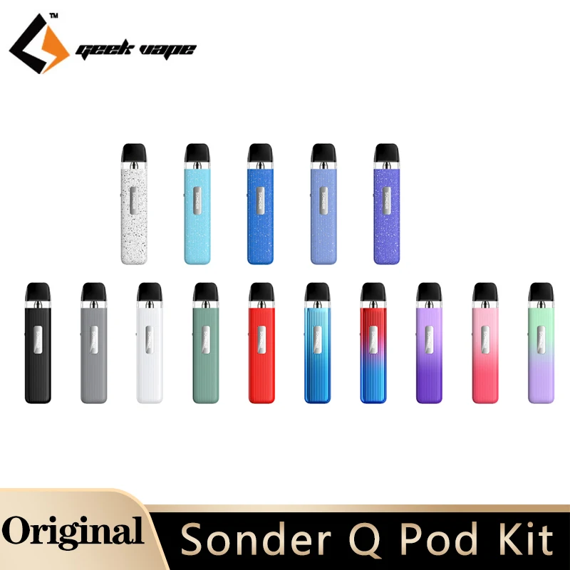 Original GeekVape Sonder Q Pod Kit 20W 1000mah Battery 2ml 0.8ohm Q Cartridge Electronic Cigarette Vaporizer