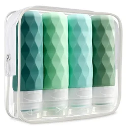 Silicone Travel Bottles Set - Leak - Proof, BPA - Free, Squeezable Containers (4 - Pack, 90ml Each) (4Pcs 90ml)