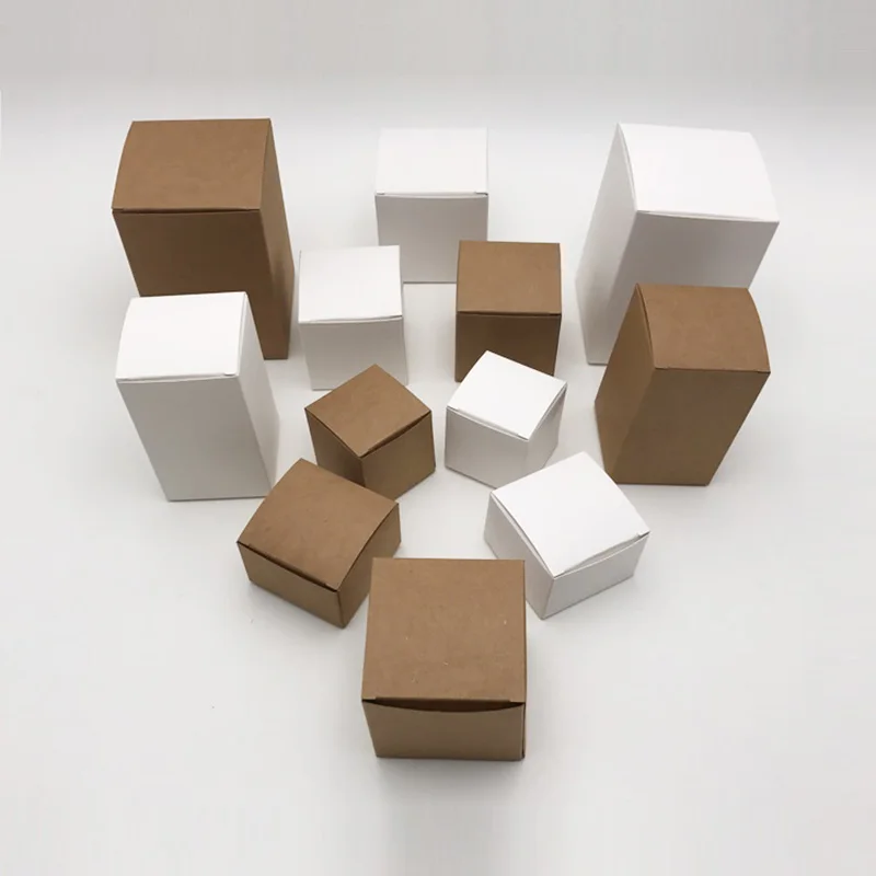 Cardboard box kraft paper for packing , kraft packaging boxes,DIY white  wedding candy boxes handmade soap boxes Gift packing bag - Price history &  Review