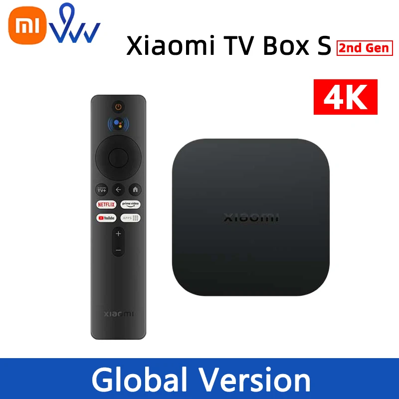 Global Version Xiaomi Mi TV Box S 2nd Gen Quad-core Processor