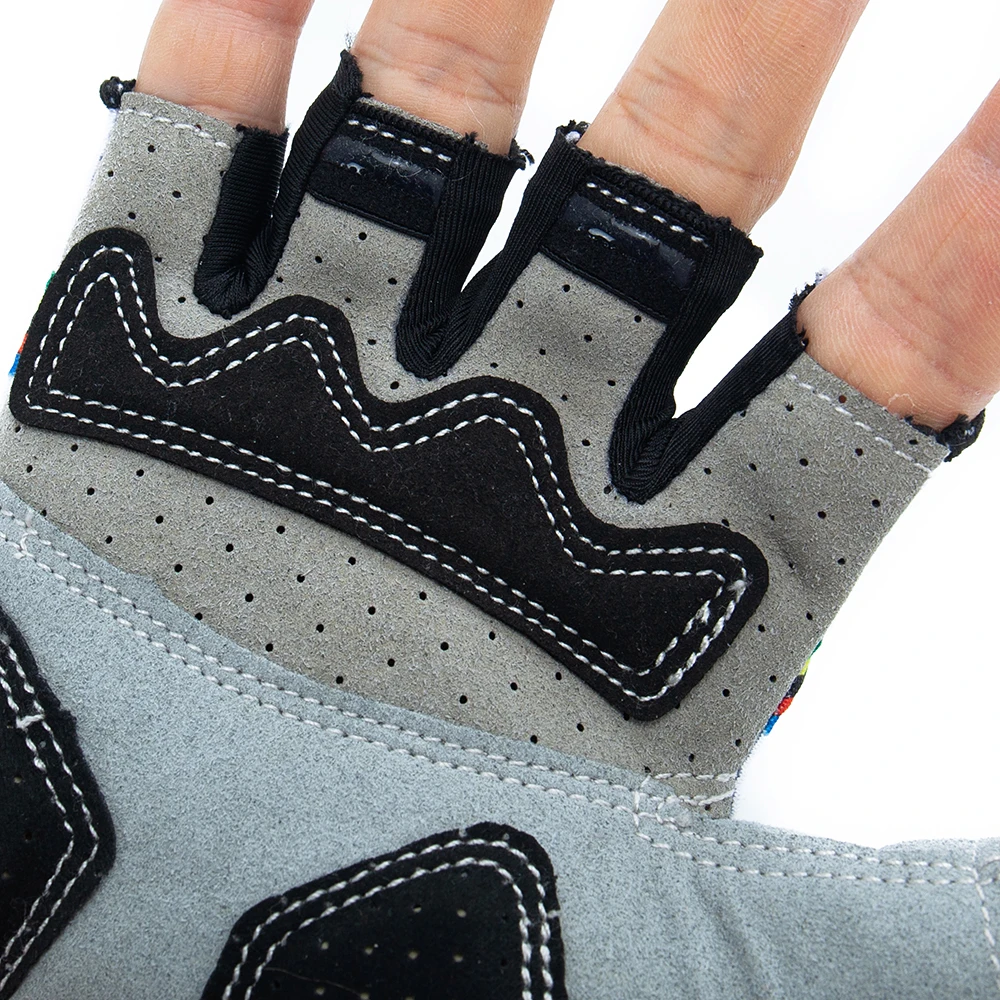 Retro Team Half Finger Cycling Gloves Breathable Wear Resistant Sports Gloves 3