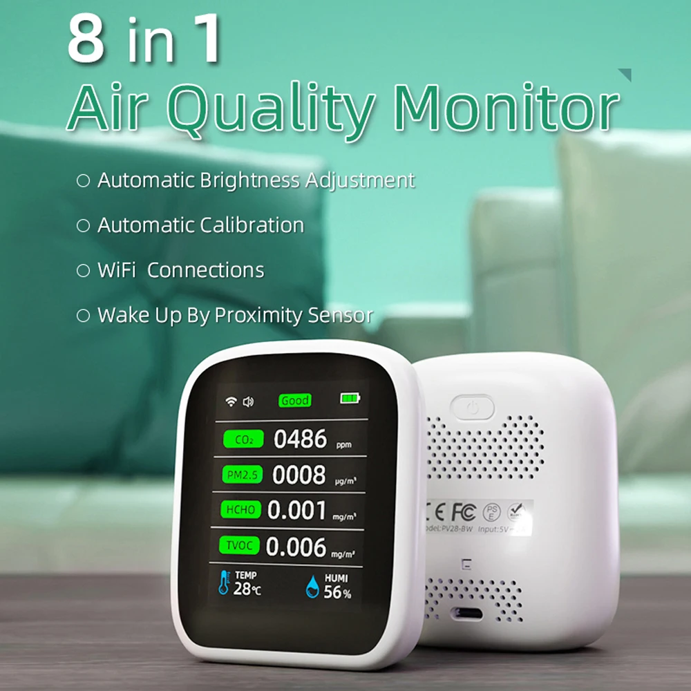    , µ   , NDIR ̻ȭź , PM1.0, PM2.5, PM10, CO2, TVOC, HCHO, 8  1
