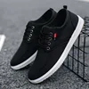 Men's Canvas Shoes Korean Style Breathable Round Head Lace Up Sneakers Casual Work Comfortable Trainers Zapatillas De Deporte 2
