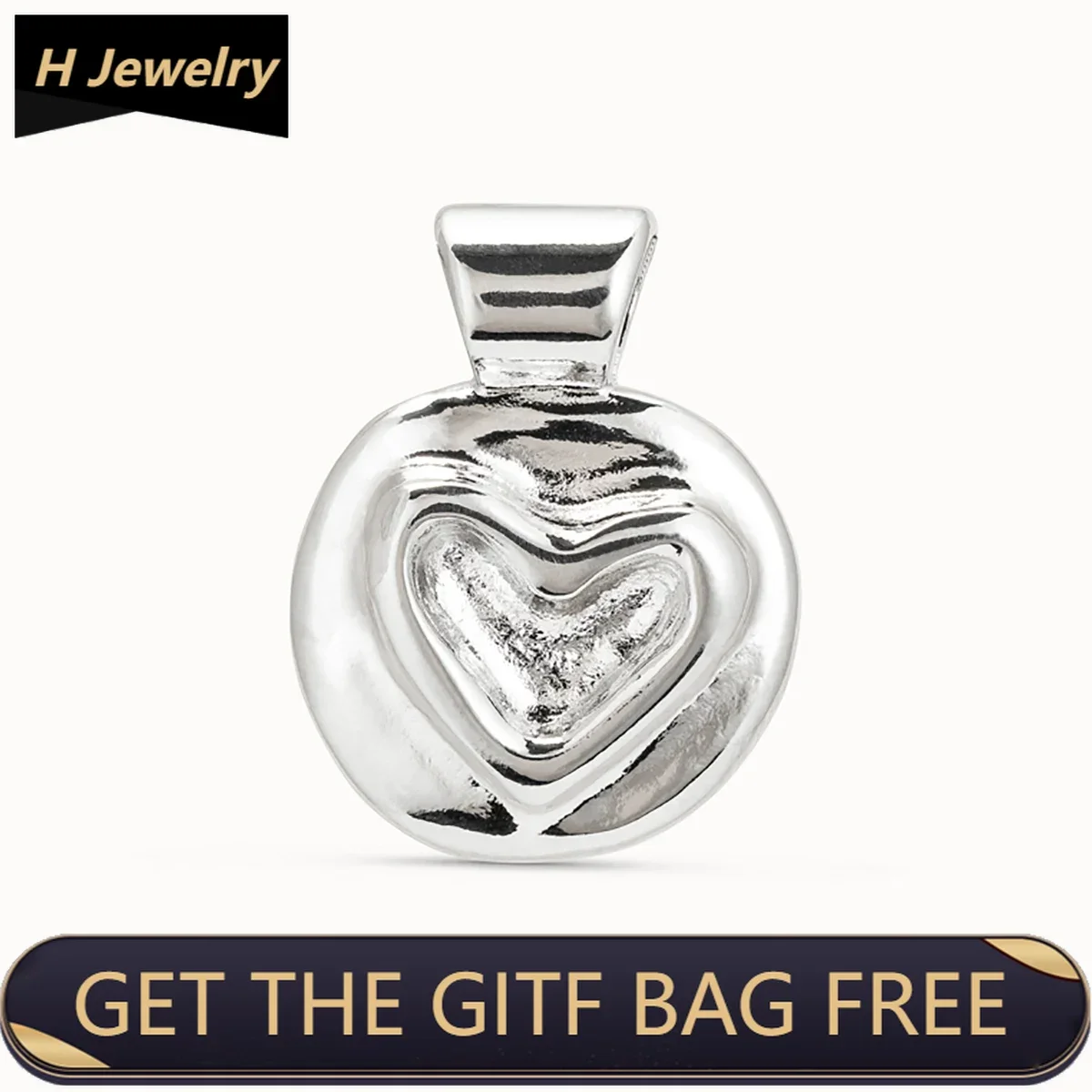 

2024 Creative Design Spain UNOde50 Jewelry Round Carved Heart DIY Pendant Bracelet Necklace Ring Women's Festival Gift