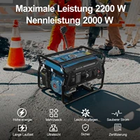 Générateur à essence à inverseur BS2500 2200W, moteur 4 temps 7,0 CV, avec prise 230V pour le camping et les camping-cars 2